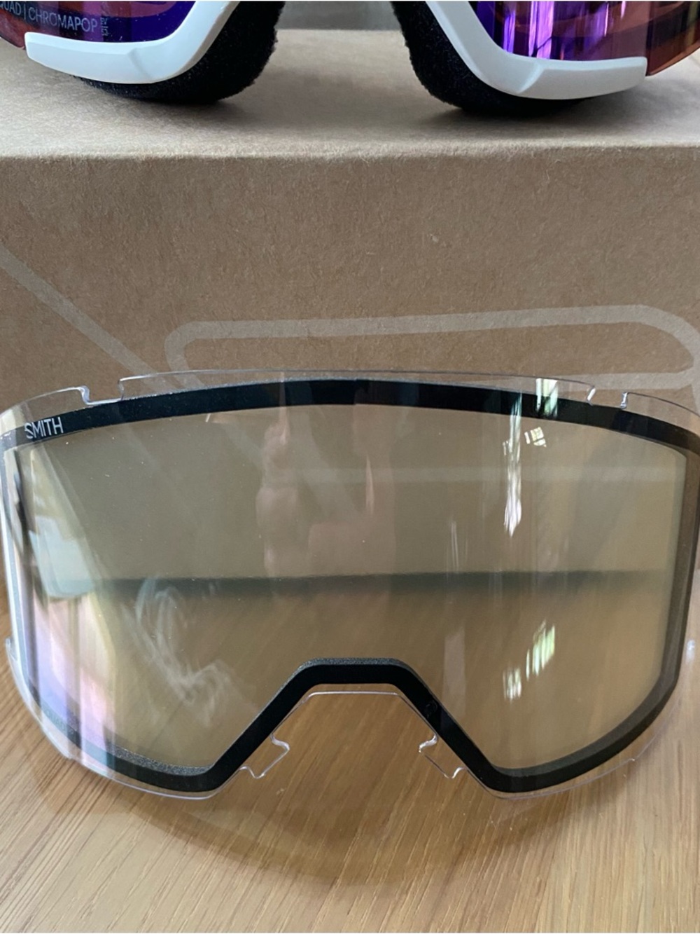 SMITH | Goggles | Squad w/ChromaPop Lens | White Vapor | Medium | Unisex - Picture 7 of 11